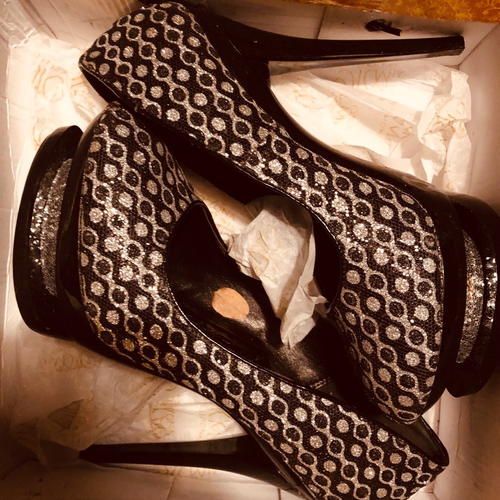 Mia Mona Party stilettos black and silver - HOLD